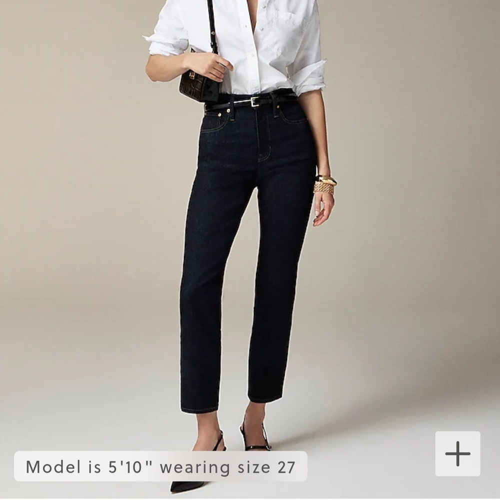 J Crew Women's Dark Blue Curvy Slim Jeans